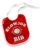 Blow Job Bib Novelty Accessory Oversized Cheeky Slogan Party Bib Fun Accessory Red > Novelties > Bachelor & Bachelorette Items