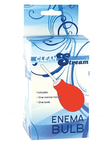 Clean Stream Red Enema Bulb Compact Travel Friendly Red Douches