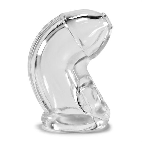 Black Atomic Jock Chastity Sheath for Men Soft TPR Cock Lock Clear Cages