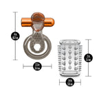 Stay Hard Vibrating Cock Ring Set with Textured Sleeve – Stamina Enhancer > Cock Ring > Vibrating
