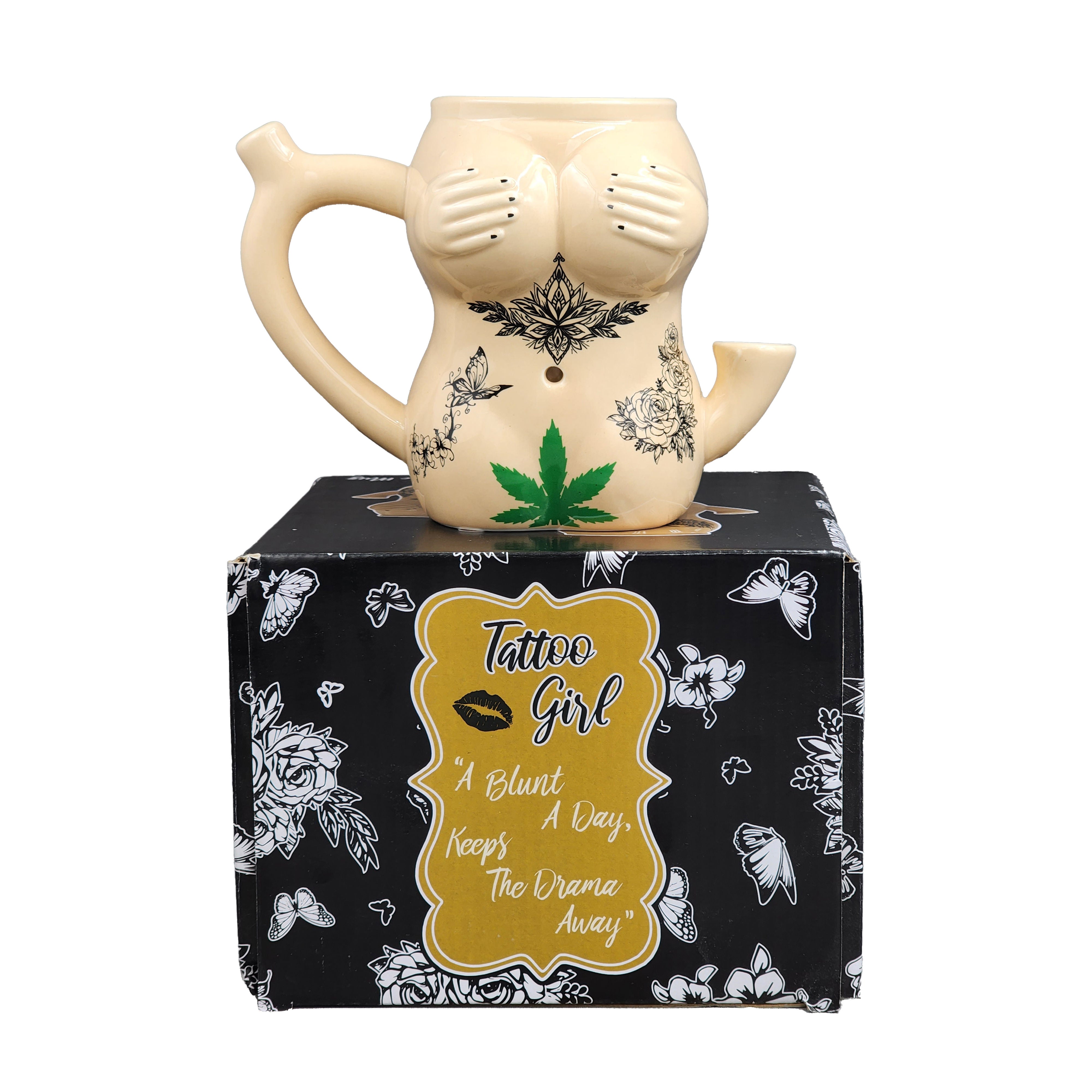 Tattoo Girl Ceramic Mug 10oz Novelty Drinkware Gift Gag Gifts & Novelties