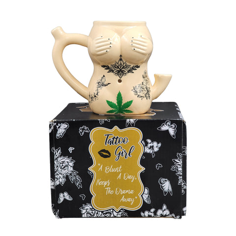 Tattoo Girl Ceramic Mug 10oz Novelty Drinkware Gift Gag Gifts & Novelties