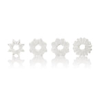 Basic Essentials Super Stretchy TPR Enhancer Sleeves – Set of Four Sleeve Enhancers > Cock Ring > Sets