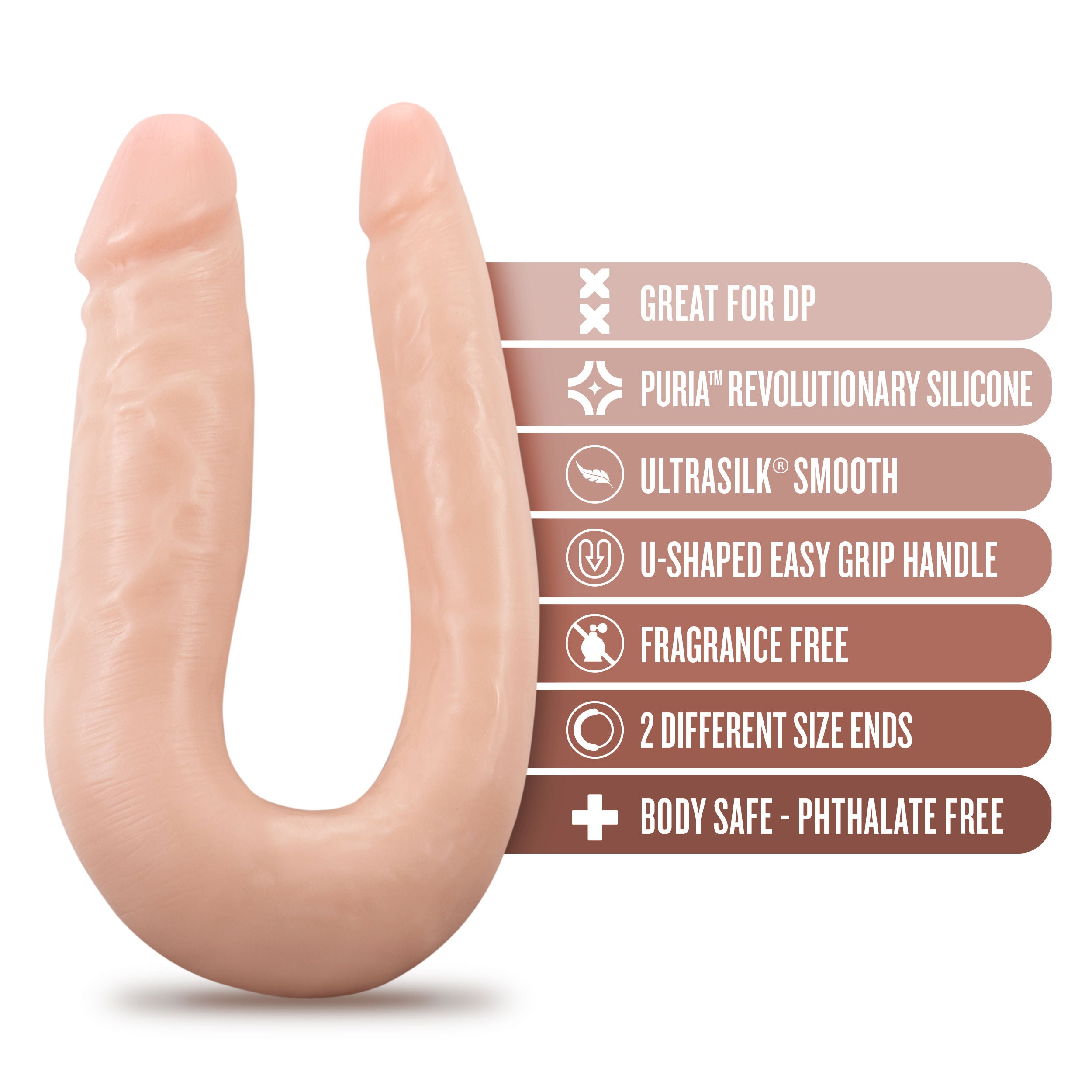 Dr. Skin Silicone Dr. Double (Vanilla) – Flexible Double Dong Double Dongs