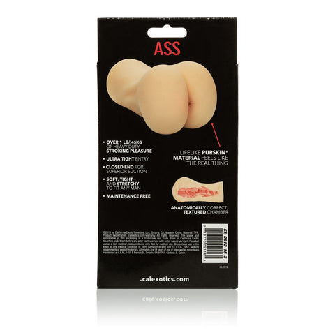 Stroke It Ass (Ivory) – Ultra Tight Textured Masturbator Strokers - Manual