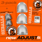 Oxballs Adjustfit Insert 3-Pack Clear Cocksheath Inserts > Sex Toys For Men > Penis Sleeves