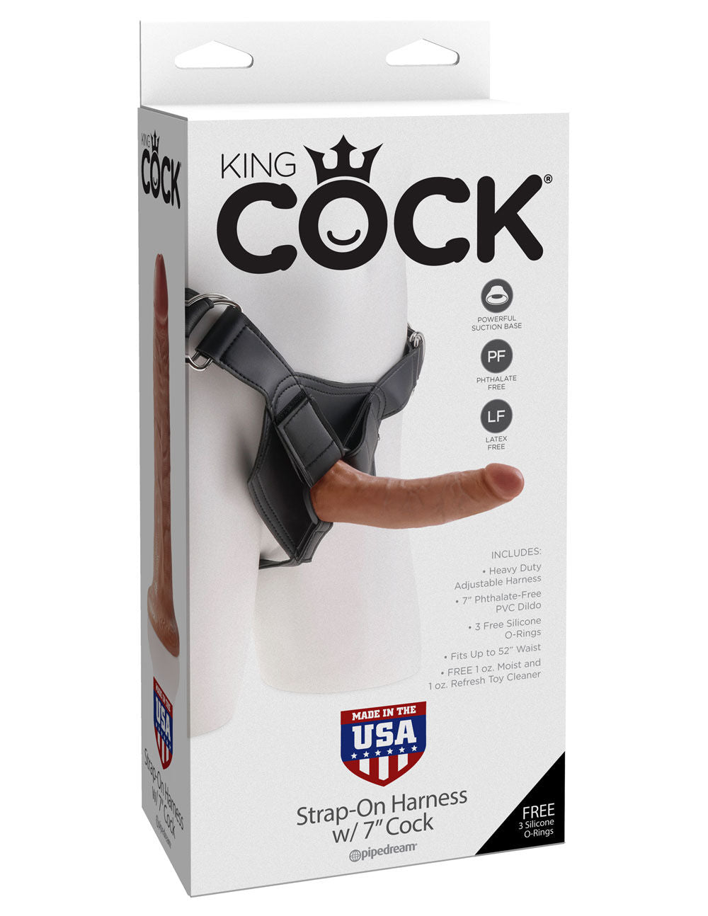 King Cock Strap-On Harness (Tan) – Realistic Strap-On Harness Tan STRAP-ONS