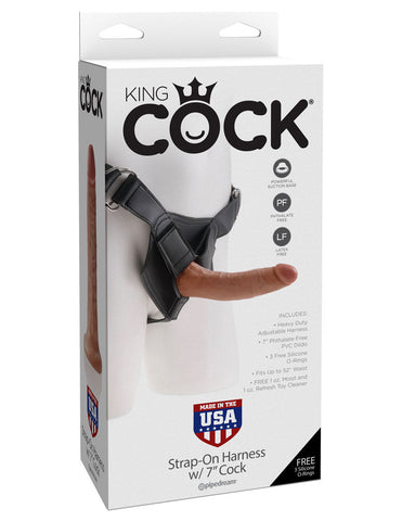 King Cock Strap-On Harness (Tan) – Realistic Strap-On Harness Tan STRAP-ONS