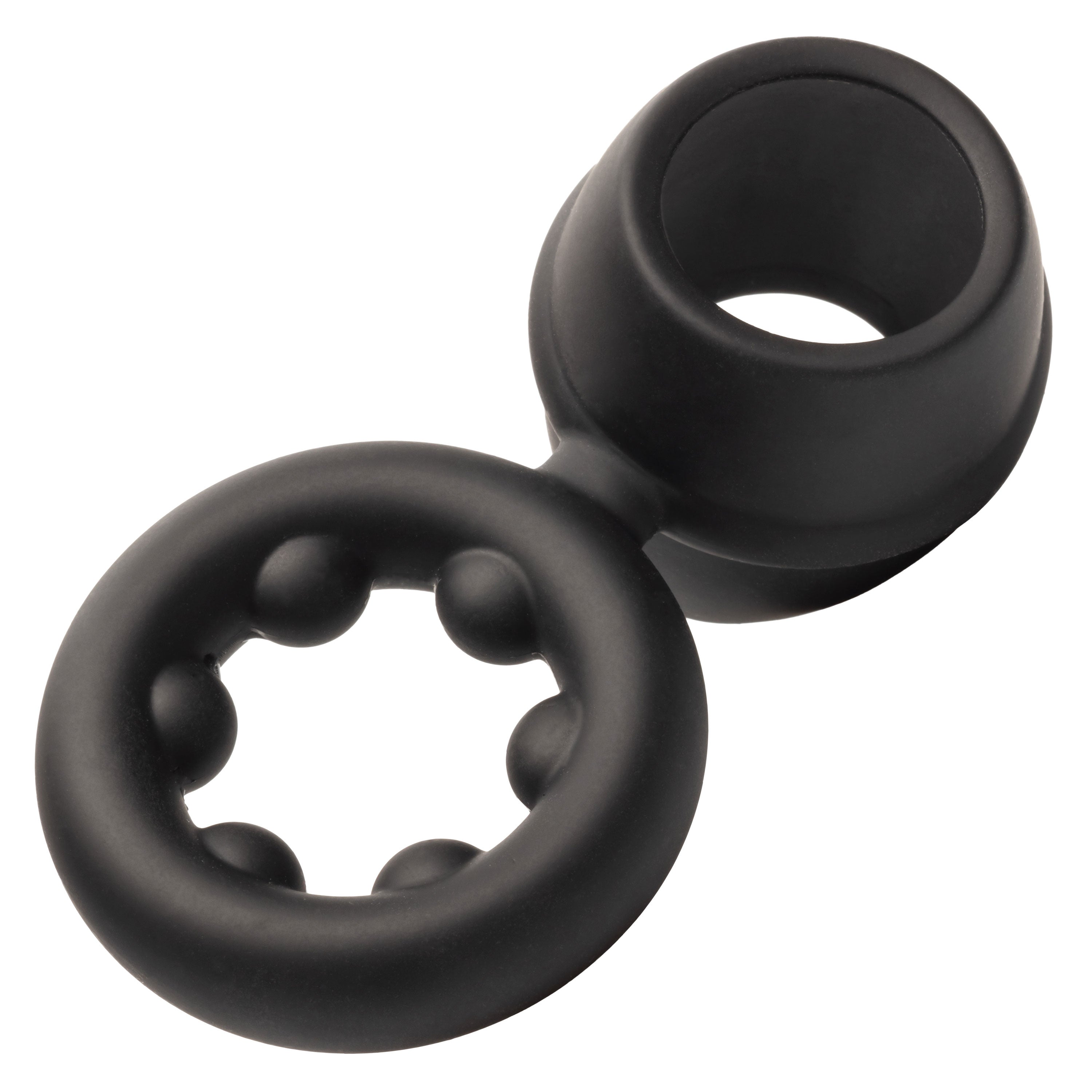 Alpha Liquid Silicone Dual Magnum Ring Black Stretchy Comfortable Size COCK RINGS Sling