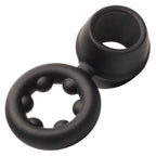 Alpha Liquid Silicone Dual Magnum Ring Black Stretchy Comfortable Size > Cock Ring > Sling
