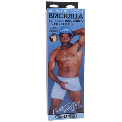 Doc Johnson Brickzilla 13 Inch Ultraskyn Realistic Dildo Chocolate Dongs Big