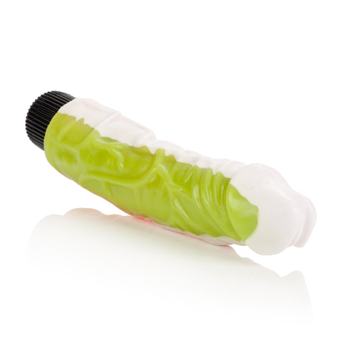 Funky Jelly Vibe 8 Inch Soft Jelly Adult Intimacy Toy Orange Green Vibrators