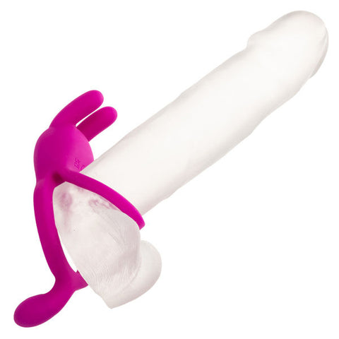 Closer Intimate Rechargeable Vibrating Ring with Bunny Ears Pink Cock Rings Vibrating