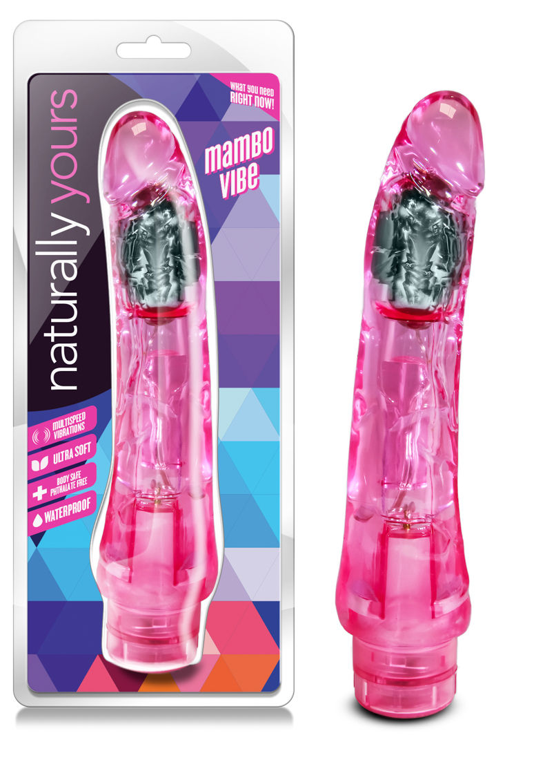 Naturally Yours Mambo Pink 9 Inch Flexible Realistic Vibrator Vibrators