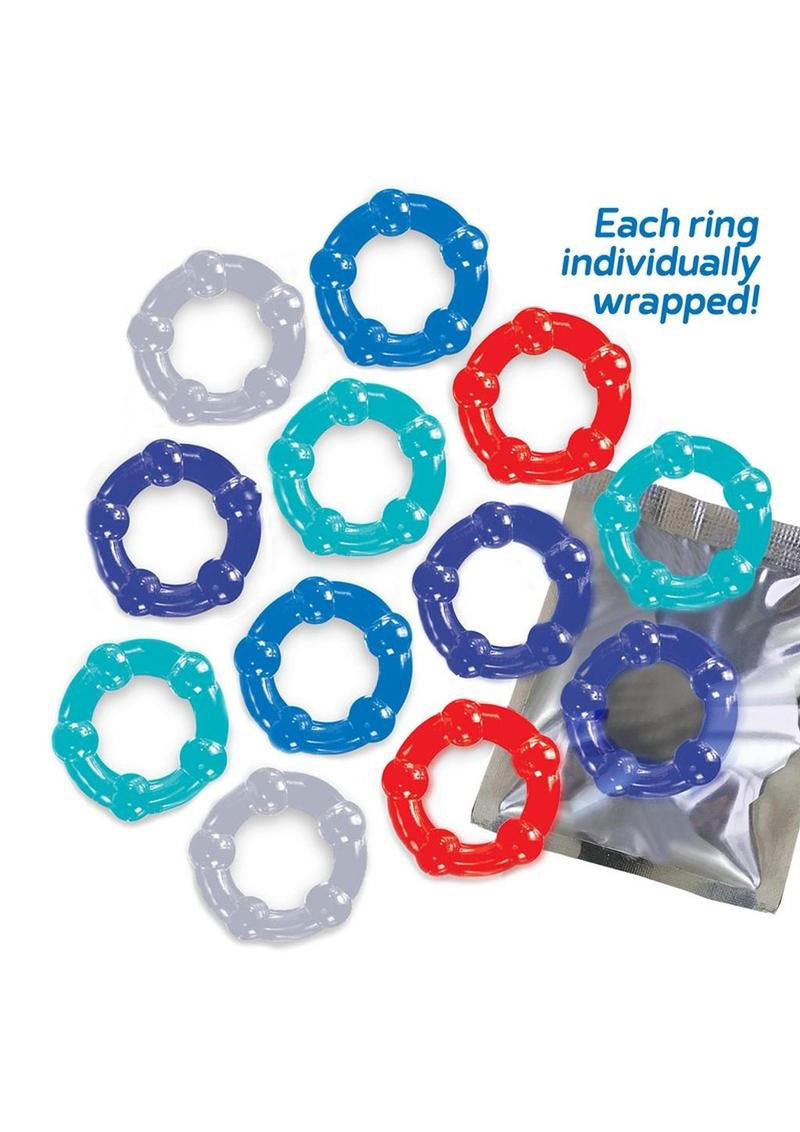 Baller's Dozen - 12 Beaded Cock Rings COCK RING Set