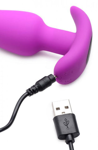 Remote Control 21x Silicone Butt Plug Vibrator Pink Toy Purple Butt Plugs - Vibrating