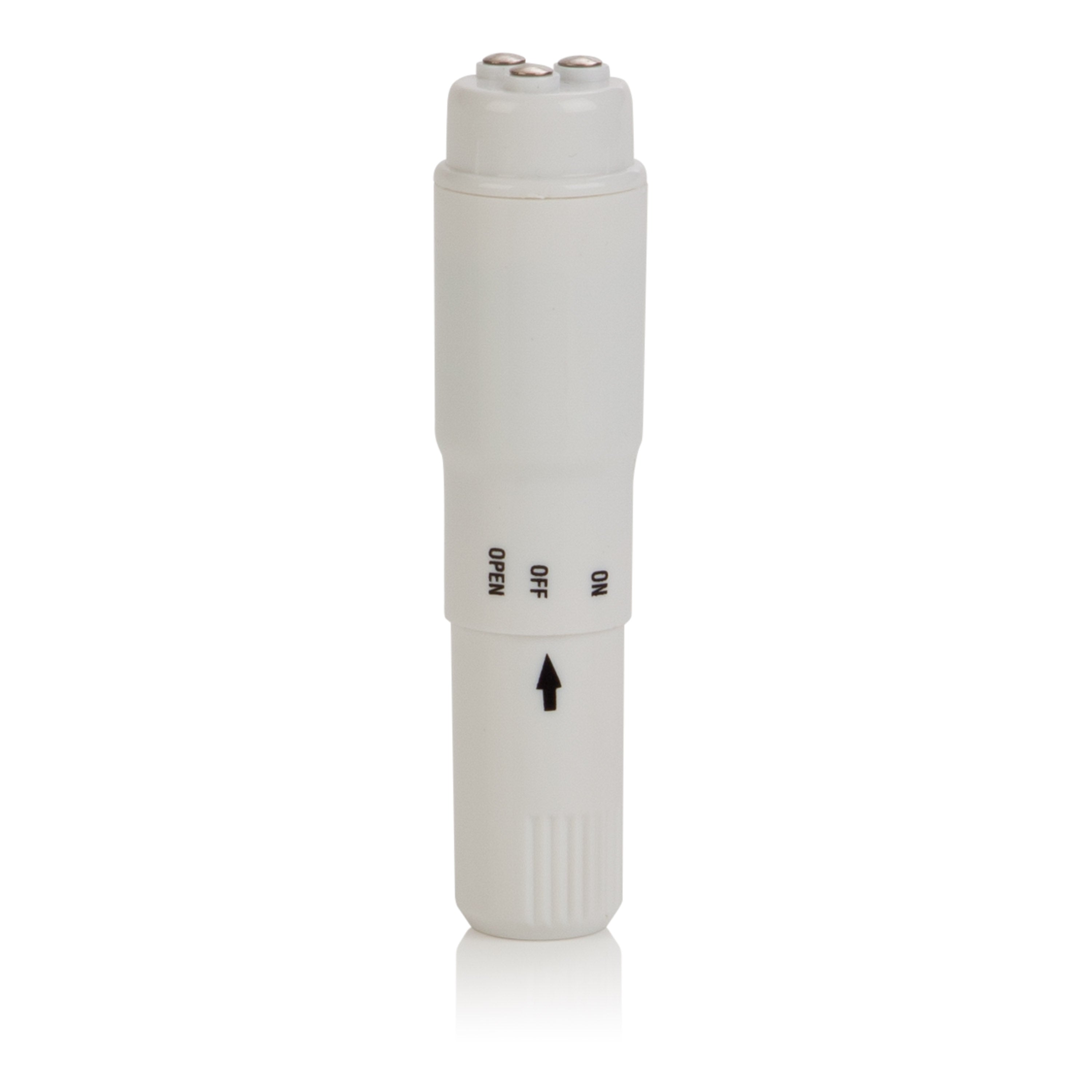 Compact Waterproof Personal Travel Massager with 4 Tips White STIMULATORS