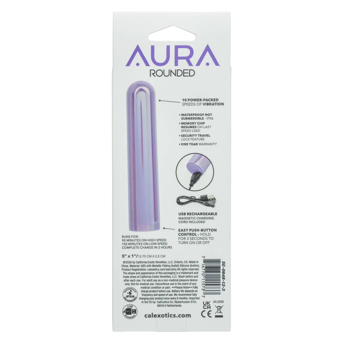 Aura Rounded Stimulator – Waterproof USB Rechargeable Vibrator with 10 Speeds > Vibrators > Mini Vibrators