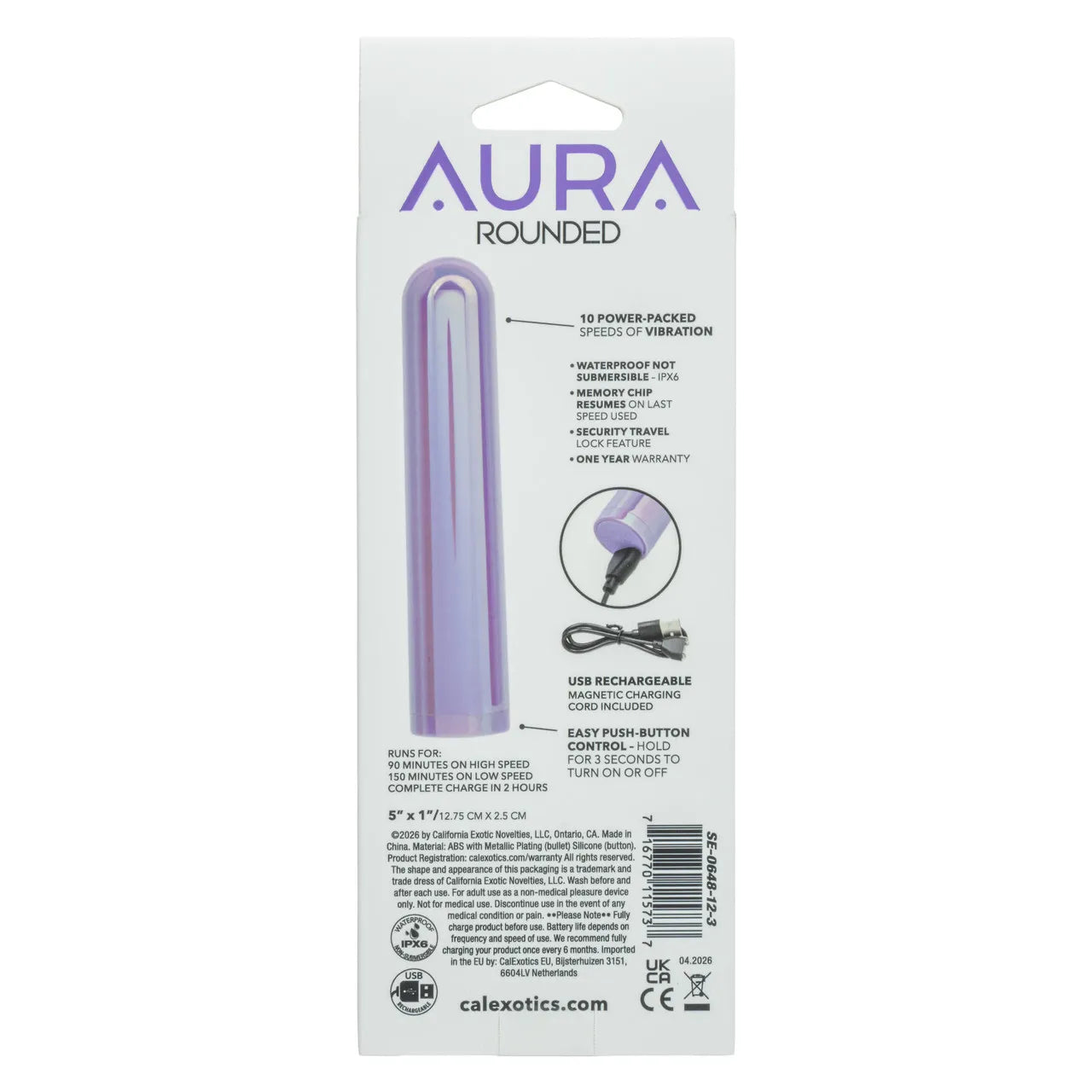Aura Rounded Stimulator – Waterproof USB Rechargeable Vibrator with 10 Speeds > Vibrators > Mini Vibrators