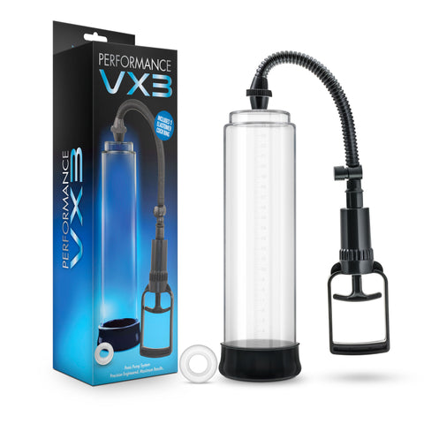 Performance VX3 Male Enhancement Pump System Clear Vacuum Clear PUMPS