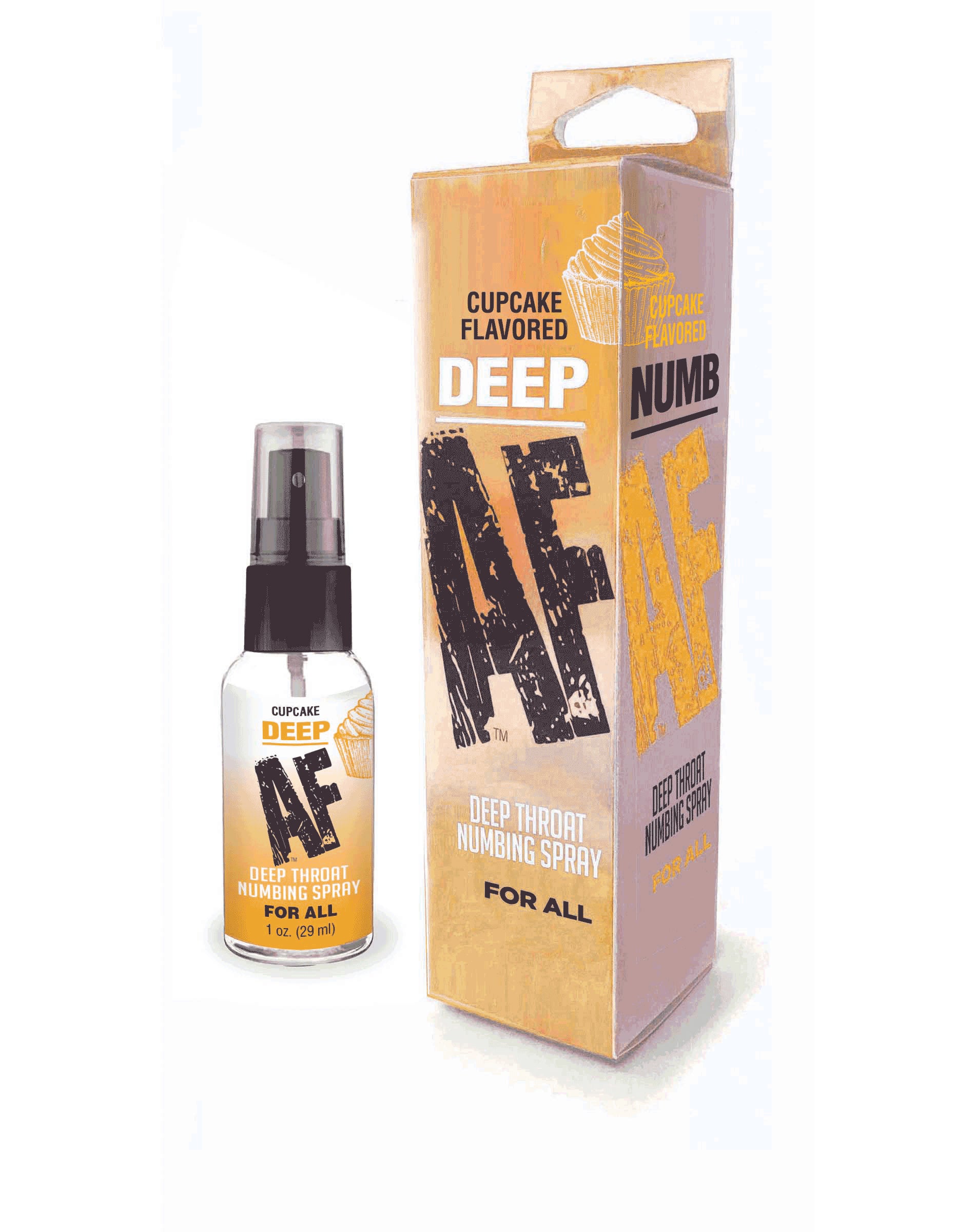 Deep AF Cupcake Flavored Throat Spray for Oral Intimacy 29ml Oral Gels & Sprays