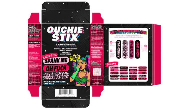 Naughty Naughty XXX Ouchie Stix – 40-Pack Bandages > Novelties > Gag Gifts