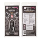 Heated Vibrating Nipple Teasers Black Silicone Black > Sex Toys > Nipple Stimulators