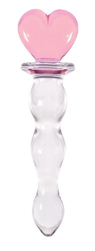 Crystal Heart of Glass – Hand-Blown Glass Wand Vibrator Pink > Glass > Dildos Main image