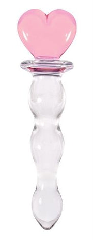 Crystal Heart of Glass (Pink) – Hand-Blown Glass Wand Vibrator Pink DONGS Glass