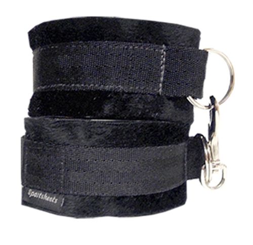 Black Soft Adjustable Wrist and Ankle Cuffs for Bondage Play Black > Bondage Gear > Restraints