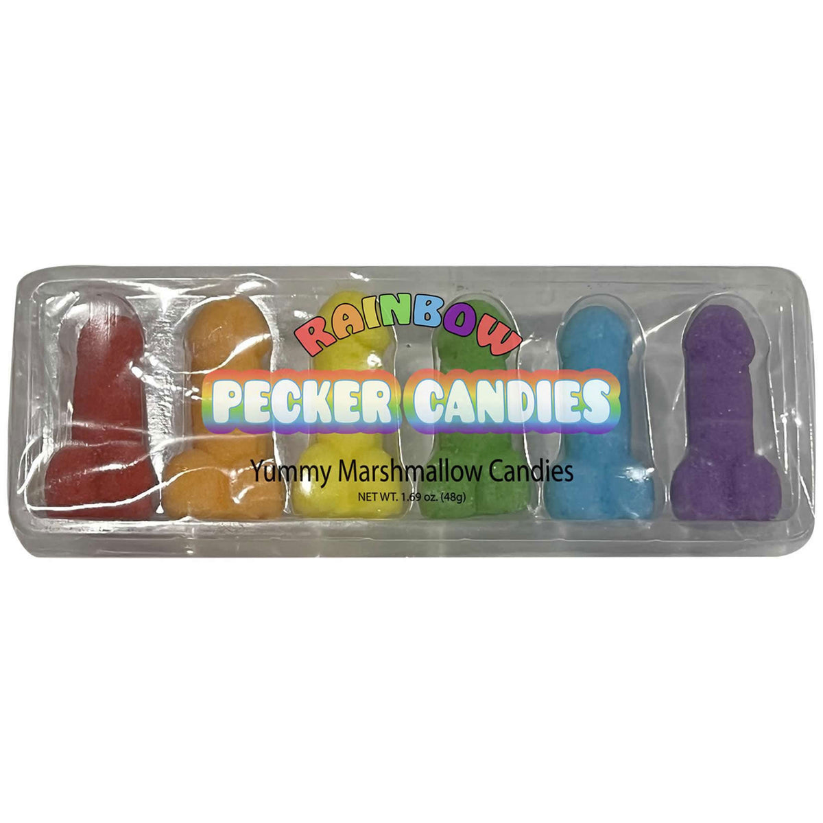 Rainbow Pecker Candies (Assorted Flavors) – 3.5 Inch Marshmallow Candy Multi > Novelties > Party Supplies