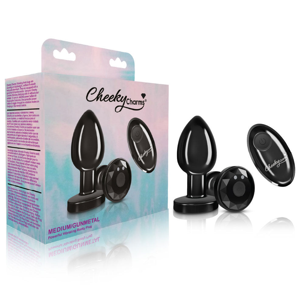 Viben Cheeky Charms Medium Metal Remote Vibrating Anal Plug Butt Plugs - Vibrating