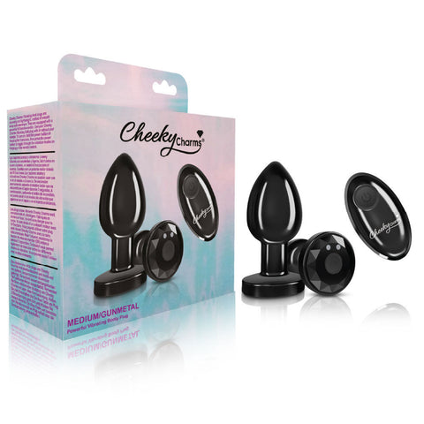 Viben Cheeky Charms Medium Metal Remote Vibrating Anal Plug Butt Plugs - Vibrating
