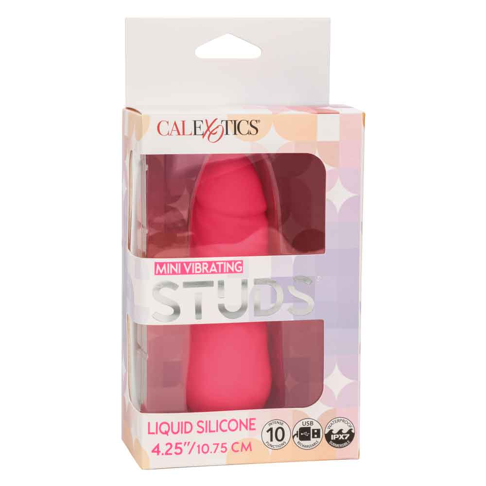 Mini Vibrating Studs Pink Liquid Silicone Vibe 4.25 Inches 10.75 Centimeters Pink > Vibrators > Mini Vibrators