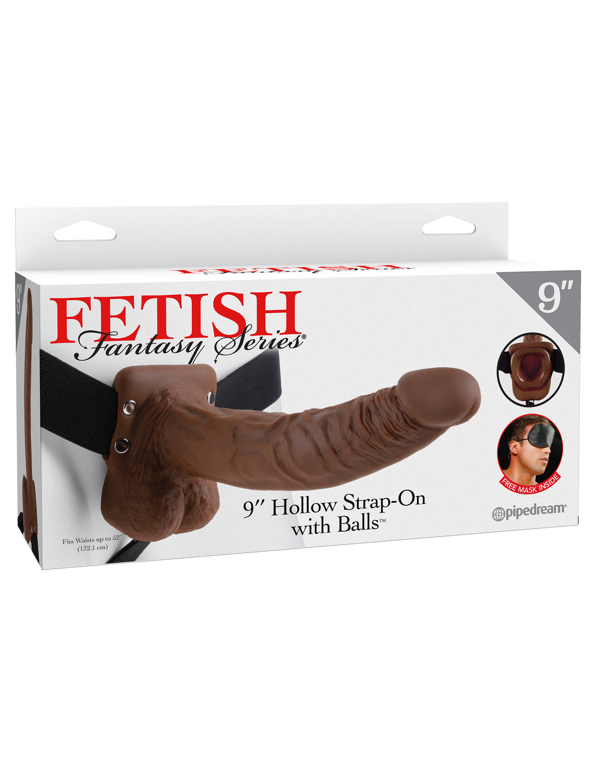 Fetish Fantasy 9 Inch Hollow Strap-On with Balls – 9 Inch Strap-On > Dildos > Hollow Strap Ons