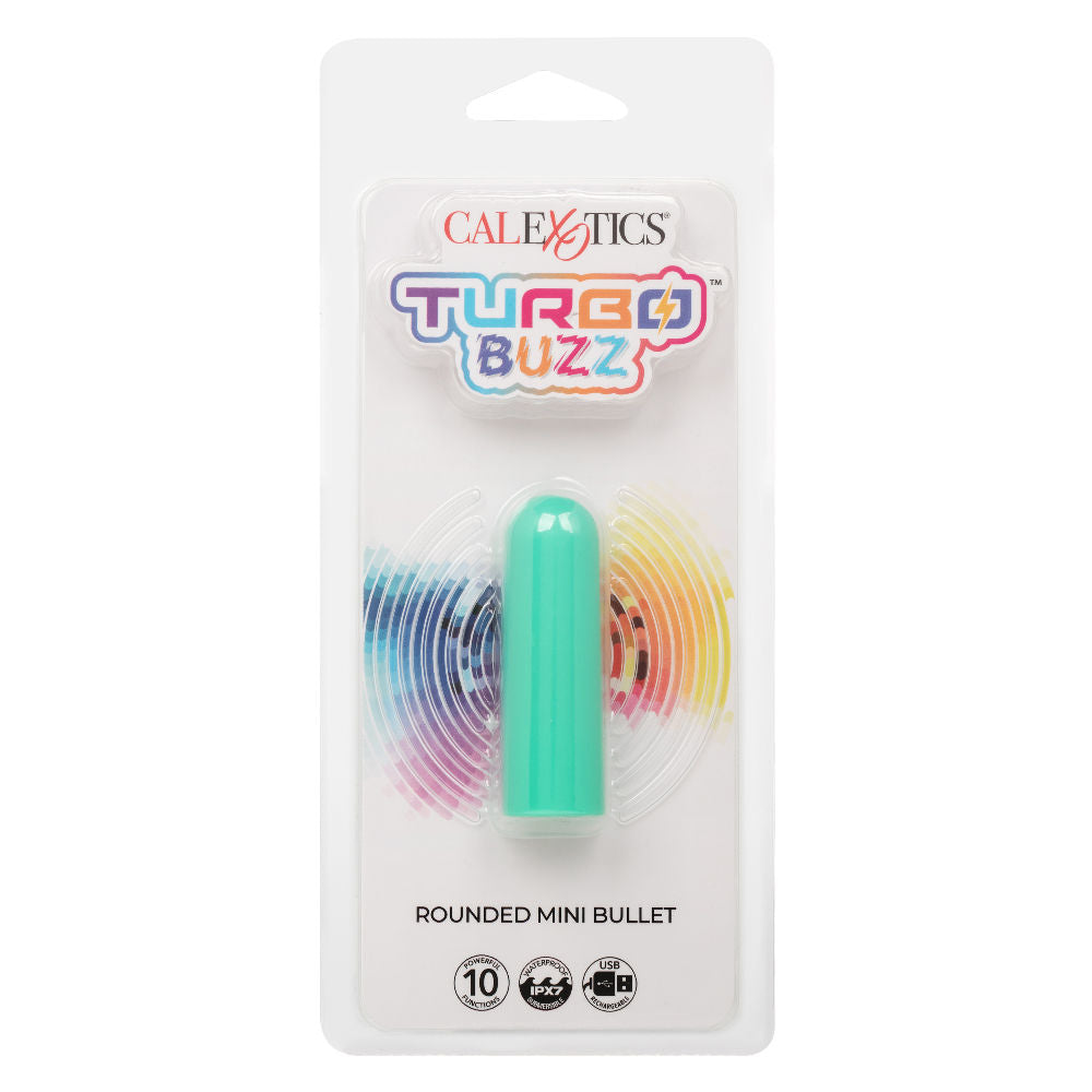 Turbo Buzz Rounded Mini Bullet Vibrator in Green Color Green BULLETS
