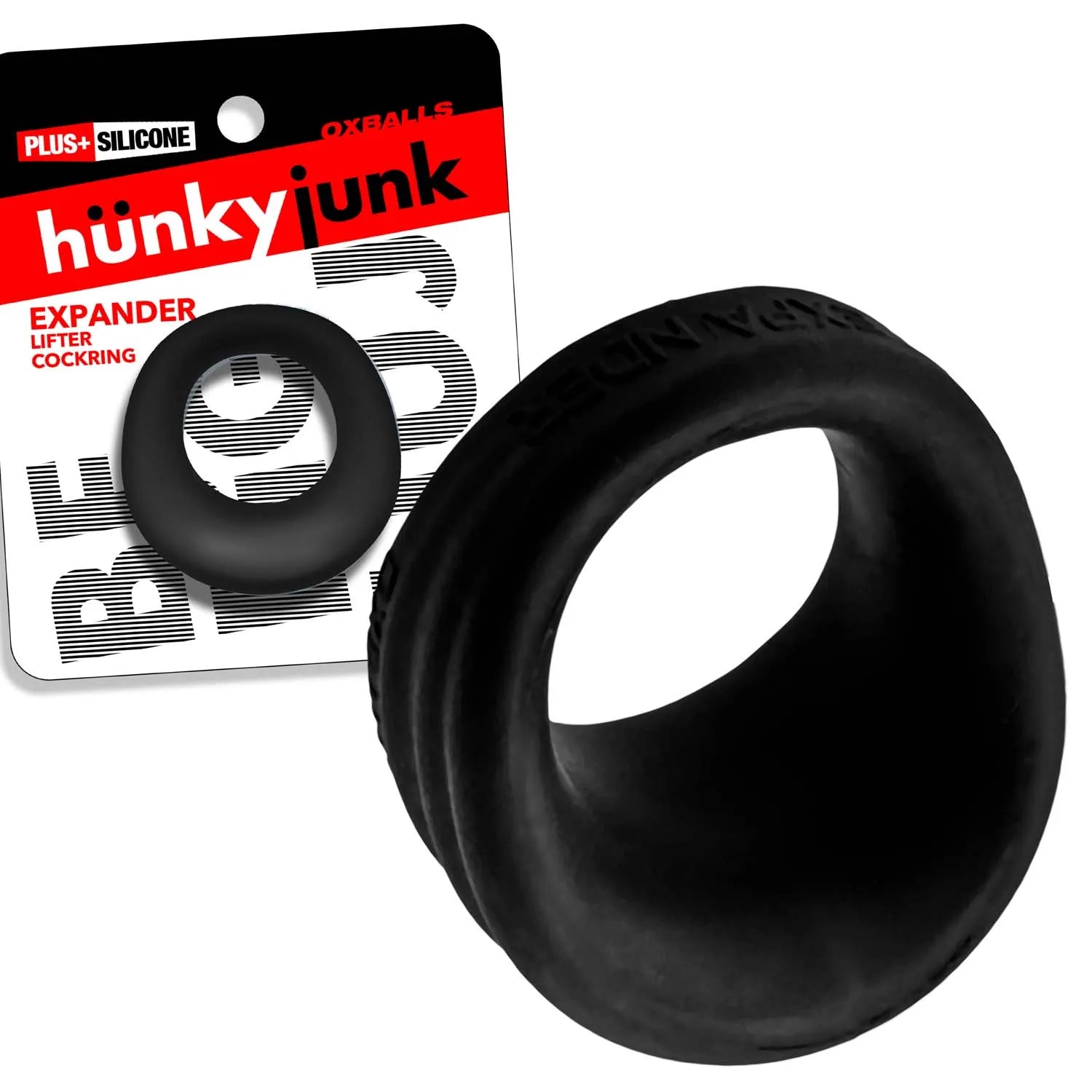 Expander Slimmer Scoop Style Cockring Black Fog > Cock Ring > Single