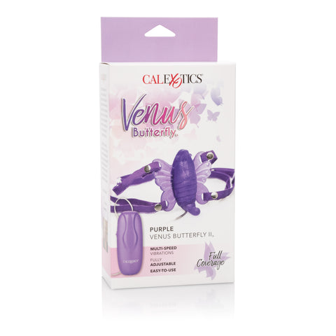 Venus Butterfly 2 Purple Clitoral Stimulator With Strap System Purple BULLETS