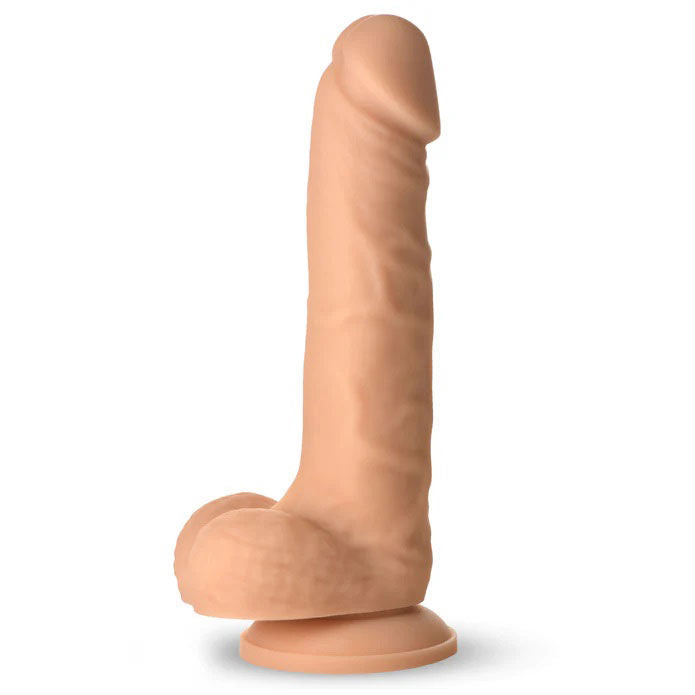 7 Inch Silicone Dildo with Realistic Head and Balls Light Dildos & Dongs