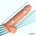 Easy Riders 7 Inch Medium Silicone Dildo with Realistic Balls > Dildos > Realistic Dildos