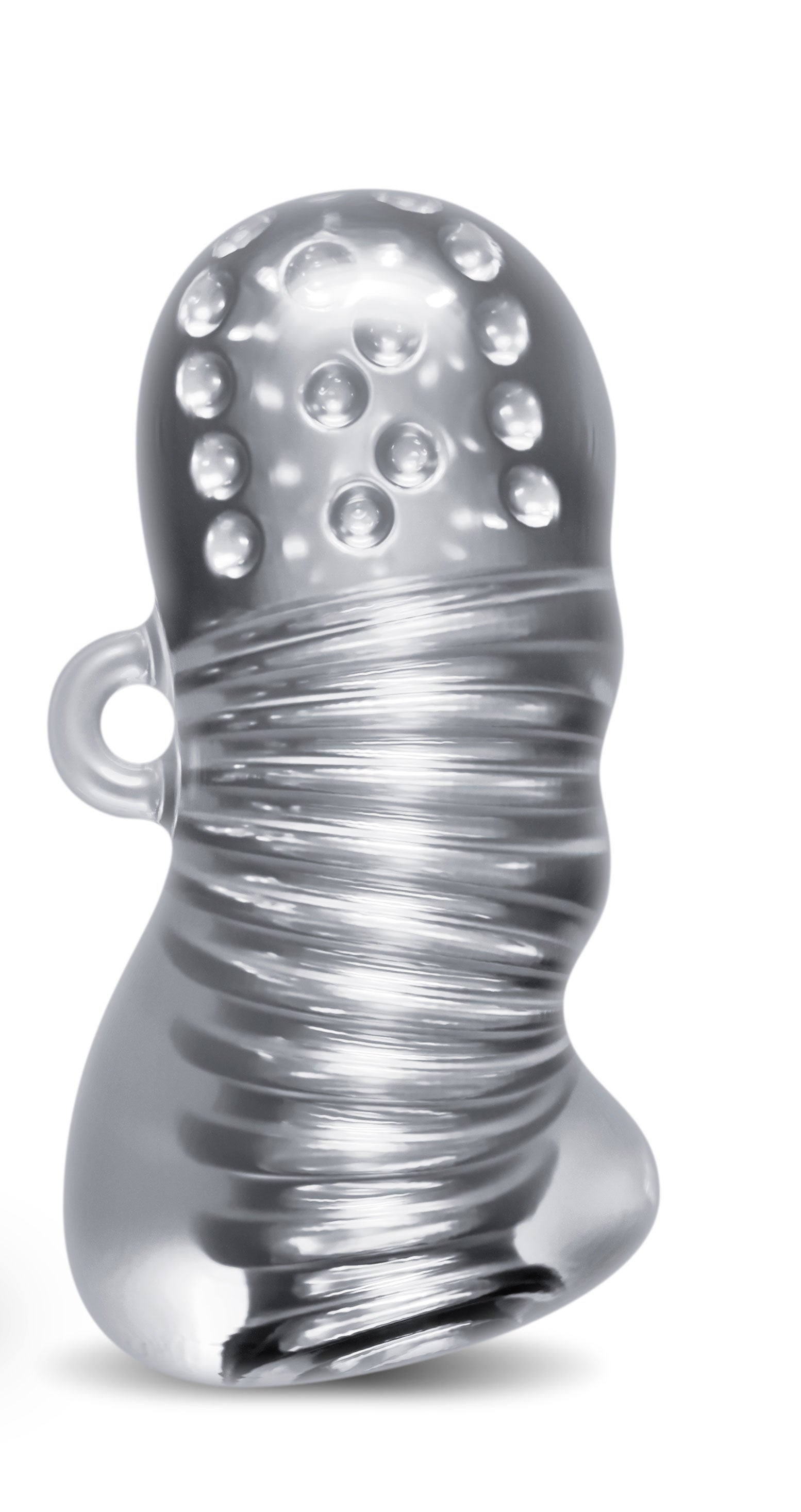 Rize Squeezy (Clear) – Textured Male Masturbator Sleeve Strokers - Manual