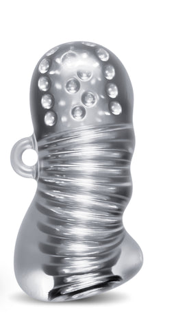 Rize Squeezy (Clear) – Textured Male Masturbator Sleeve Strokers - Manual