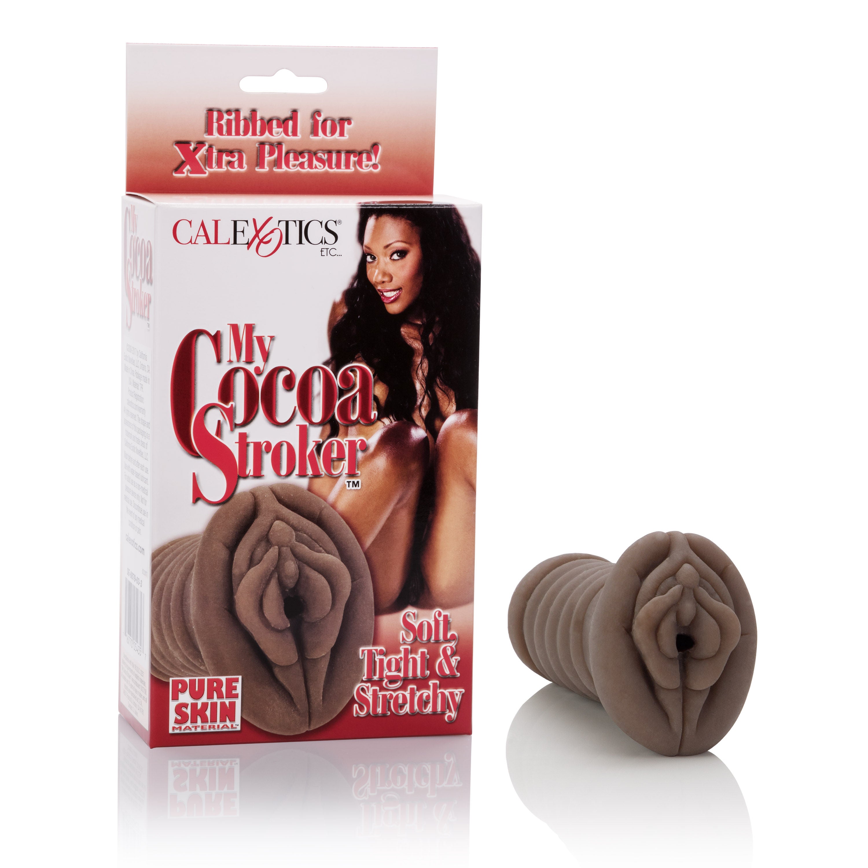 My Cocoa Stroker Male Masturbator with Soft Ribbed Pleasure Chamber Brown Masturbation Aids for Males