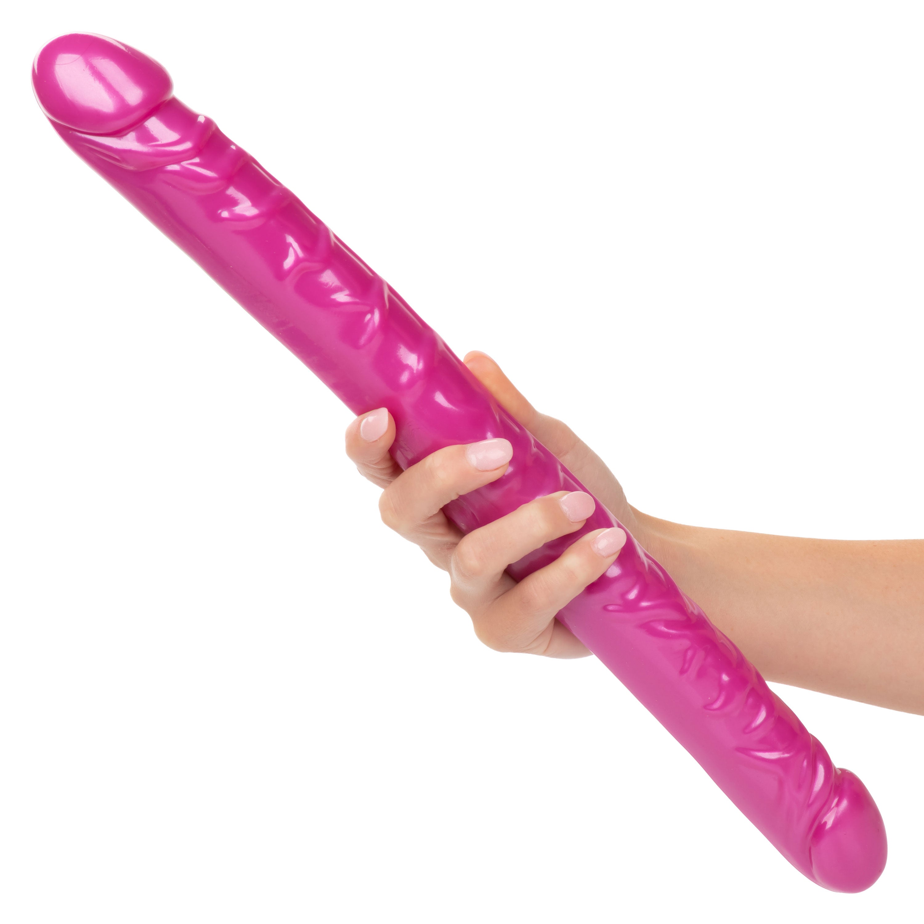 Size Queen 17 Inch Double-Ended Blue Dildo for Intimate Play Double Dongs