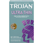 Trojan Sensitivity Ultra Thin Lubricated Condoms - 12 Pack > Essentials > Condoms