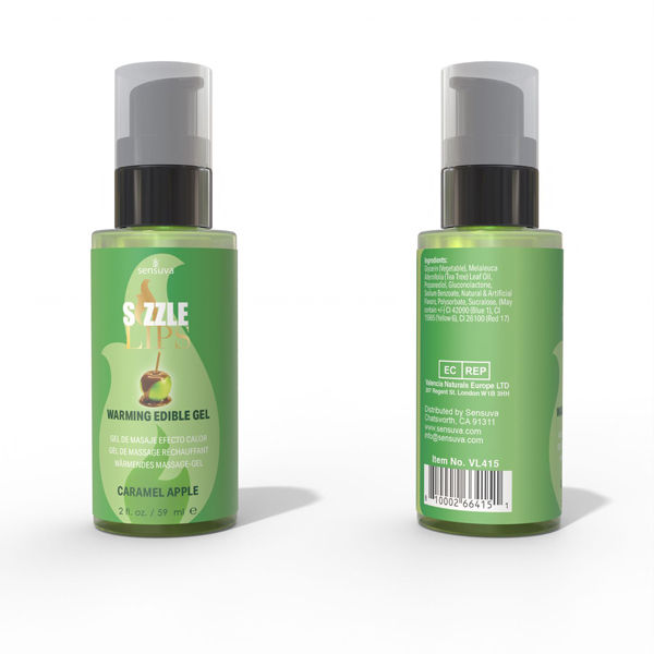 Sizzle Lips Piña Colada Edible Warming Massage Gel 2oz Massage Oil