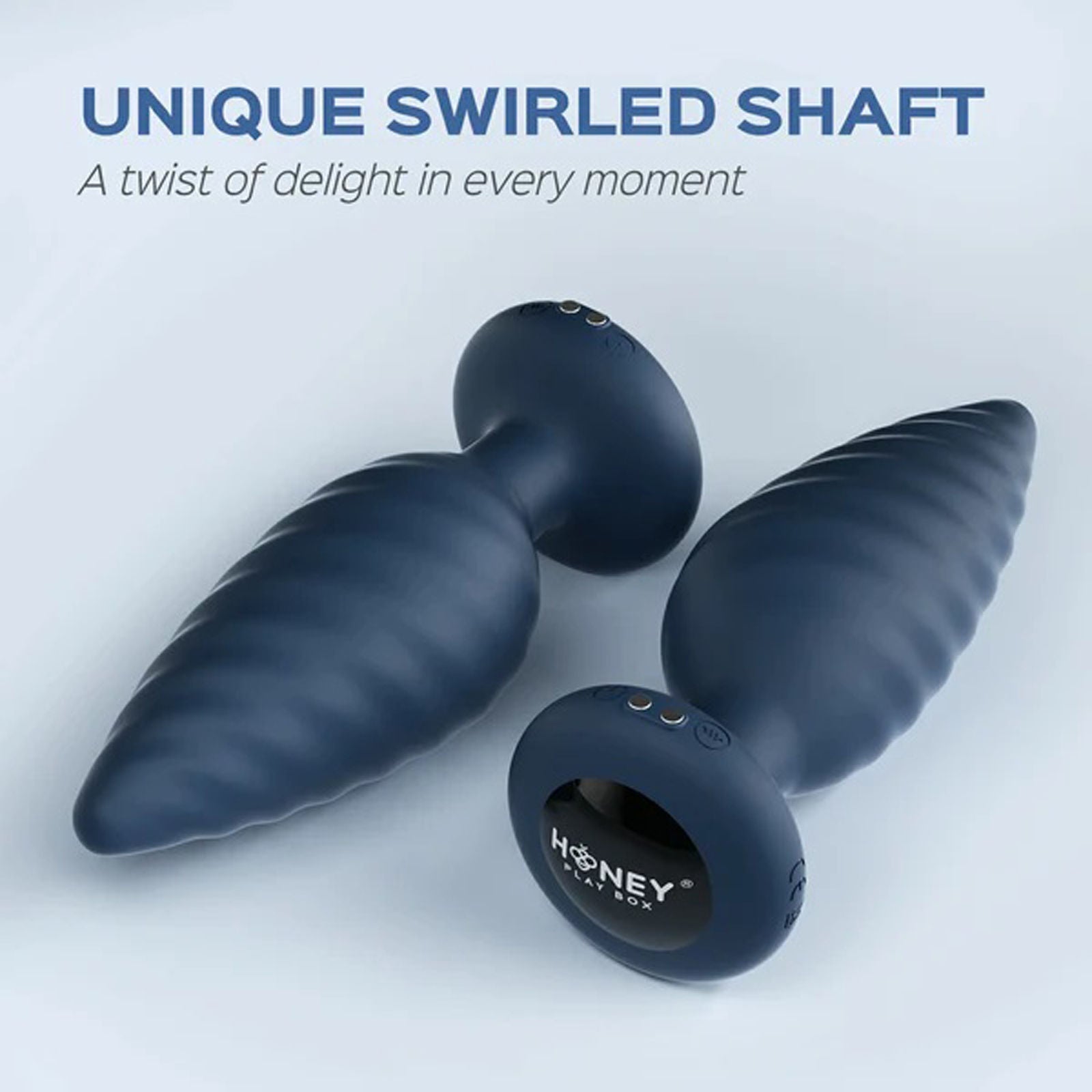 Noah App Controlled Rotating Anal Plug Vibrator in Blue Butt Plugs - Vibrating