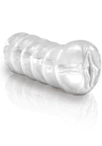 Pipedream Extreme Clear Leader Snatch – Clear Handheld Masturbator