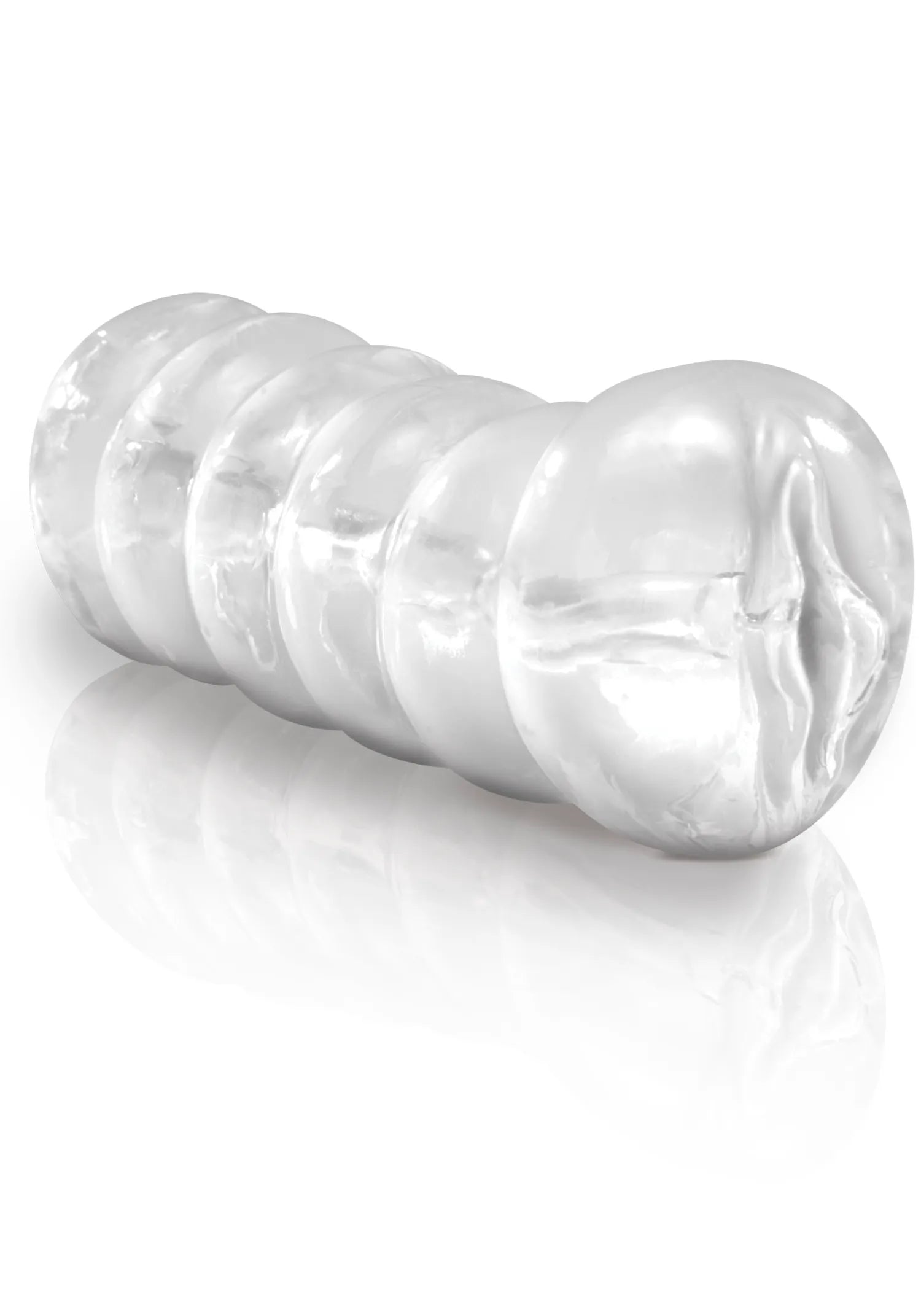 Pipedream Extreme Clear Leader Snatch – Clear Handheld Masturbator Gold > Sex Toys For Men > Masturbators > Manual Main image
