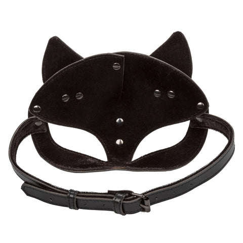 Euphoria Collection Black Cat Mask with Velvet Interior and Adjustable Buckle Closure, 25 Inch Maximum Circumference Costumes